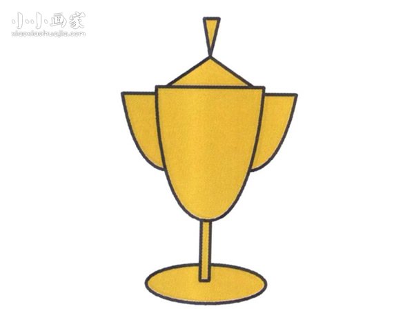 简单奖杯简笔画画法图片步骤- www.chuantongba.top
