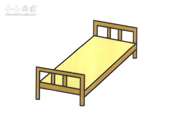 简单床的简笔画画法图片步骤- www.chuantongba.top