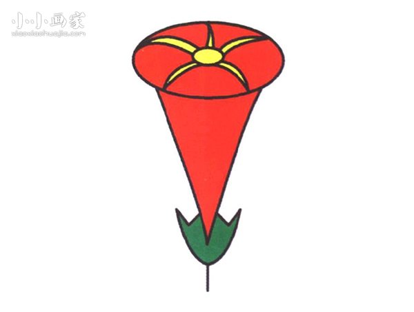 牵牛花喇叭花简笔画画法图片步骤- www.chuantongba.top