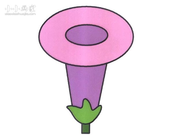 牵牛花喇叭花简笔画画法图片步骤- www.chuantongba.top