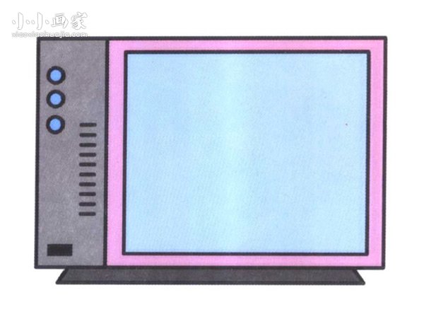 老款式电视机简笔画画法图片步骤- www.chuantongba.top