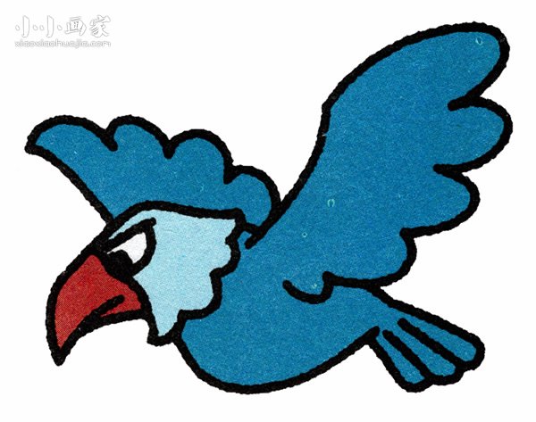 飞翔的老鹰简笔画画法图片步骤- www.chuantongba.top