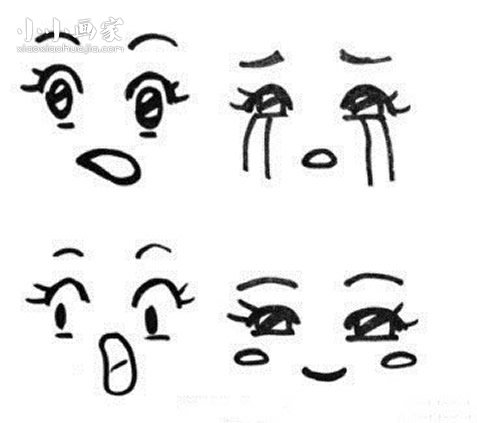 卡通人物表情简笔画画法图片步骤- www.chuantongba.top