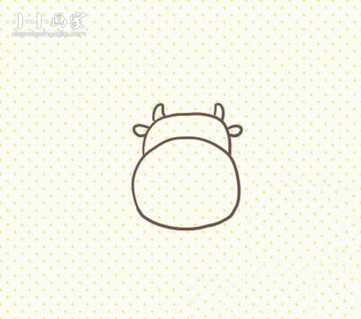 超萌奶牛简笔画画法图片步骤- www.chuantongba.top