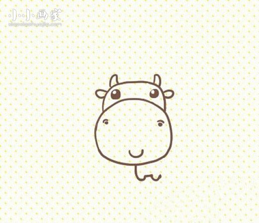超萌奶牛简笔画画法图片步骤- www.chuantongba.top