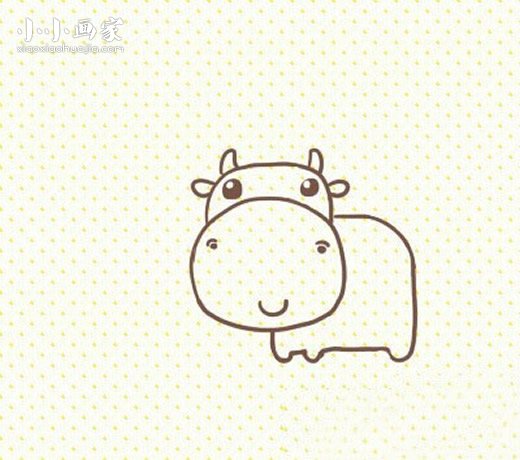 超萌奶牛简笔画画法图片步骤- www.chuantongba.top