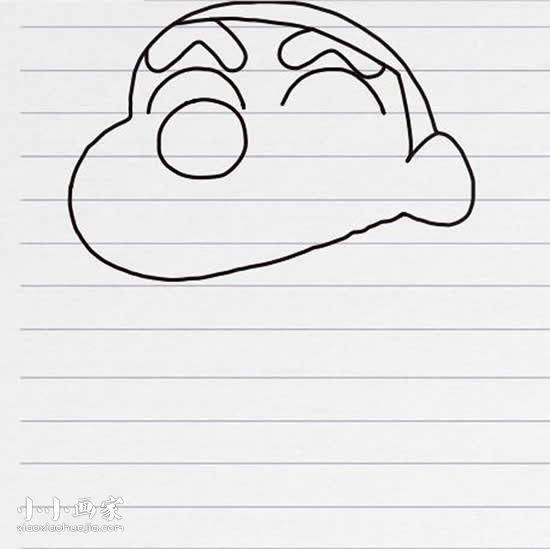 彩色蜡笔小新简笔画画法图片步骤- www.chuantongba.top