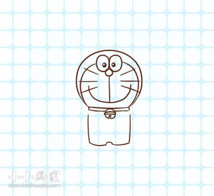 彩色的哆啦A梦简笔画画法图片步骤- www.chuantongba.top
