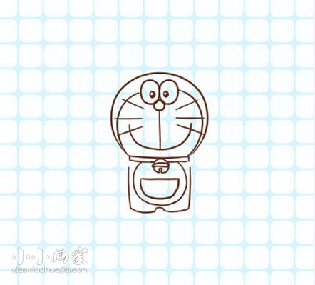 彩色的哆啦A梦简笔画画法图片步骤- www.chuantongba.top