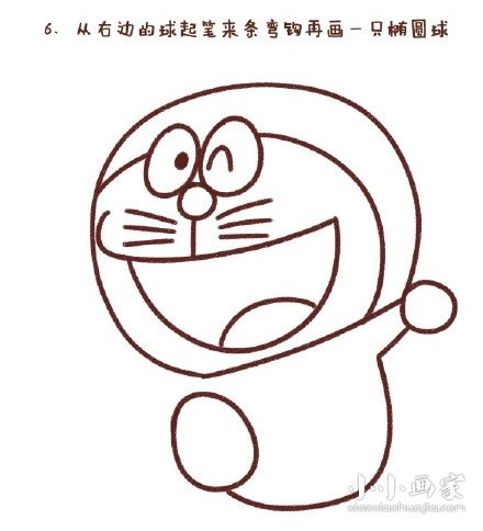 奔跑的哆啦A梦简笔画画法图片步骤- www.chuantongba.top