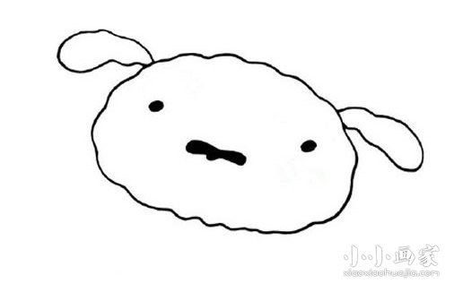 蜡笔小新小白简笔画画法图片步骤- www.chuantongba.top