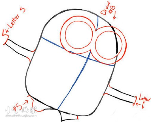 玩毛绒玩具的小黄人简笔画画法图片步骤- www.chuantongba.top