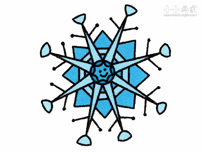 卡通雪花简笔画画法图片步骤- www.chuantongba.top