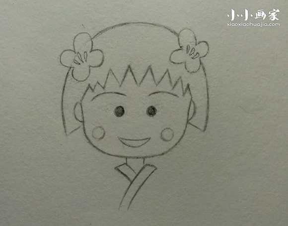 彩色樱桃小丸子简笔画画法图片步骤- www.chuantongba.top