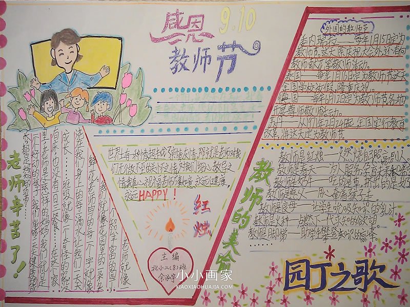 小学生感恩教师节手抄报图片- www.chuantongba.top