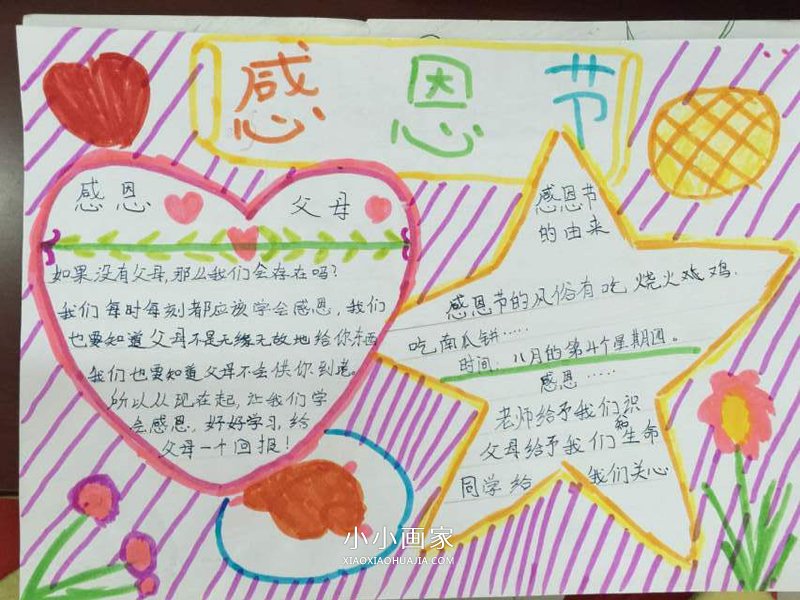 小学四年级感恩节手抄报图片- www.chuantongba.top