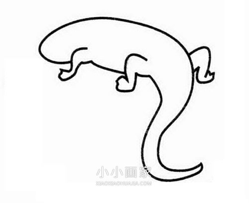 简单蜥蜴简笔画画法图片步骤- www.chuantongba.top