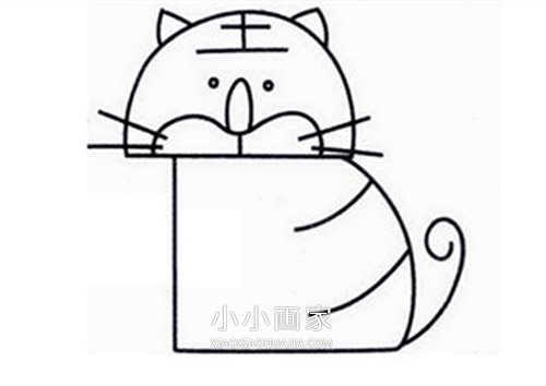 可爱老虎简笔画画法图片步骤- www.chuantongba.top