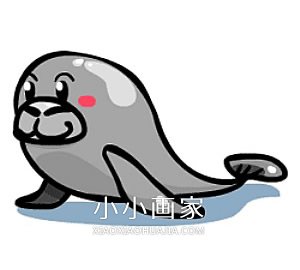 可爱卡通小海狮简笔画画法图片步骤- www.chuantongba.top