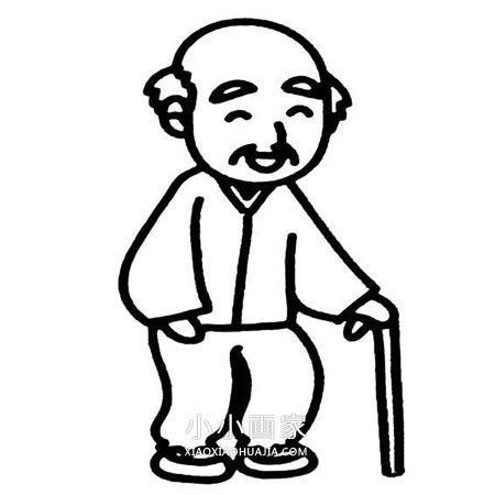 重阳节老人的简笔画画法图片步骤- www.chuantongba.top