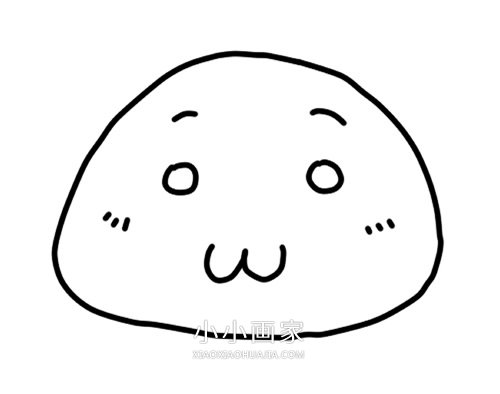“表情包”饭团简笔画画法图片步骤- www.chuantongba.top