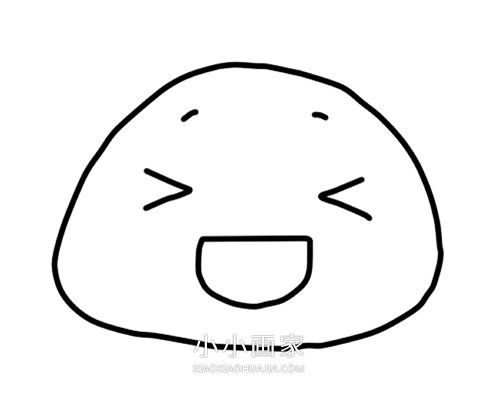 “表情包”饭团简笔画画法图片步骤- www.chuantongba.top