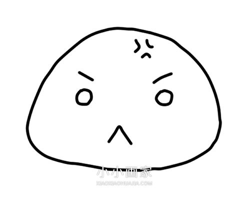 “表情包”饭团简笔画画法图片步骤- www.chuantongba.top