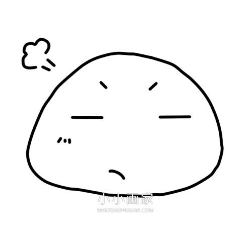 “表情包”饭团简笔画画法图片步骤- www.chuantongba.top