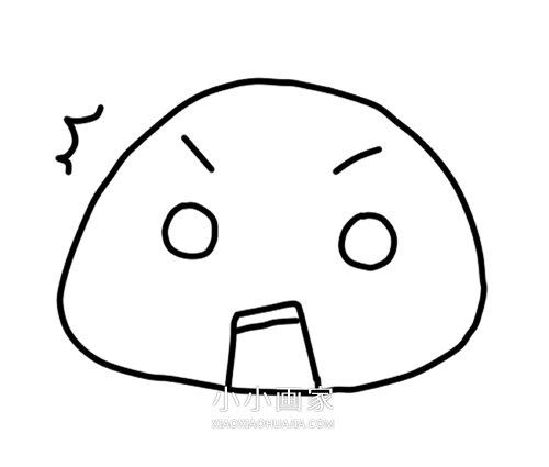 “表情包”饭团简笔画画法图片步骤- www.chuantongba.top