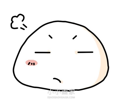 “表情包”饭团简笔画画法图片步骤- www.chuantongba.top