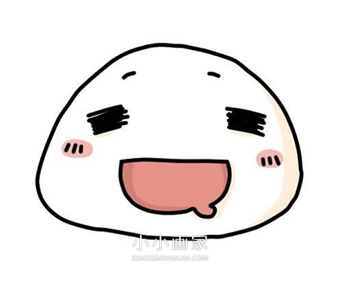 “表情包”饭团简笔画画法图片步骤- www.chuantongba.top