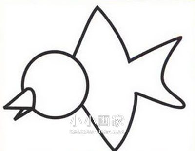 飞行的小麻雀简笔画画法图片步骤- www.chuantongba.top