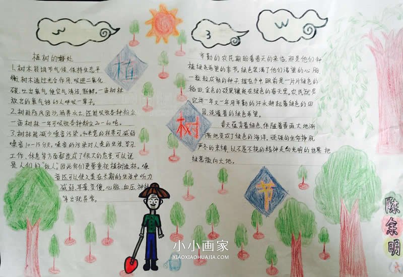 优秀的小学六年级植树节手抄报图片- www.chuantongba.top
