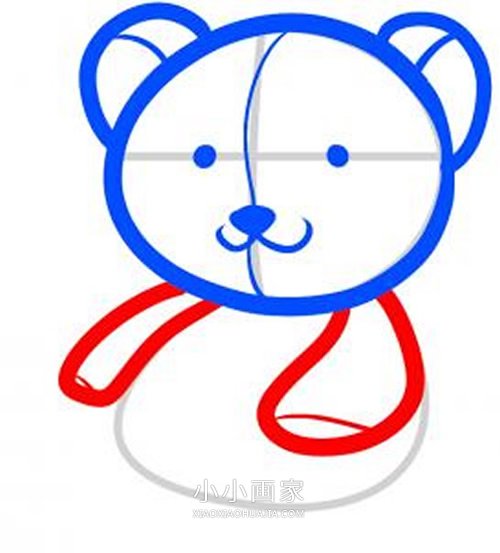 小熊布偶的简笔画画法图片步骤- www.chuantongba.top