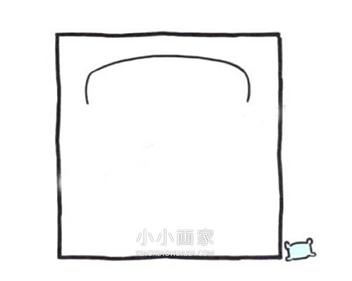 带靠枕沙发的简笔画画法图片步骤- www.chuantongba.top