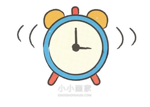 闹钟响了简笔画画法图片步骤- www.chuantongba.top