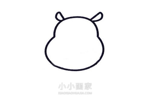 彩色卡通河马简笔画画法图片步骤- www.chuantongba.top