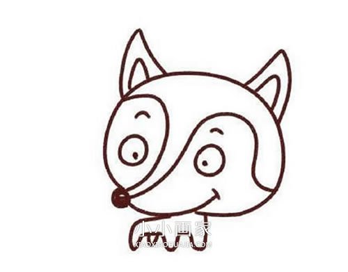 漂亮的红色狐狸简笔画画法图片步骤- www.chuantongba.top