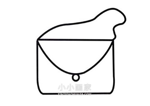 红色斜挎包简笔画画法图片步骤- www.chuantongba.top