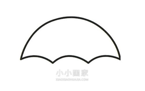 彩色雨伞简笔画画法图片步骤- www.chuantongba.top
