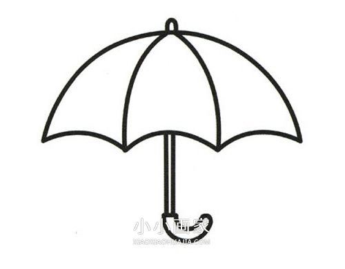彩色雨伞简笔画画法图片步骤- www.chuantongba.top