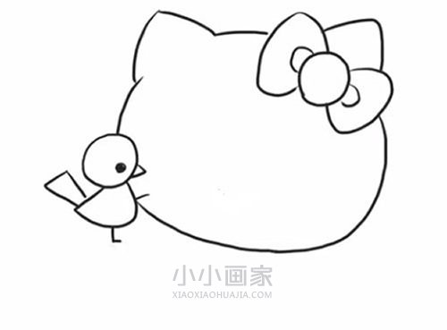 简单凯蒂猫简笔画画法图片步骤- www.chuantongba.top