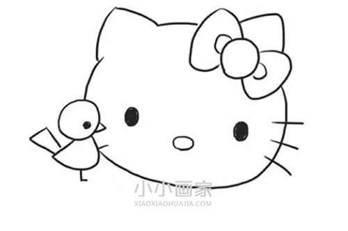 简单凯蒂猫简笔画画法图片步骤- www.chuantongba.top