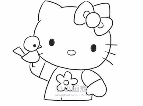 简单凯蒂猫简笔画画法图片步骤- www.chuantongba.top