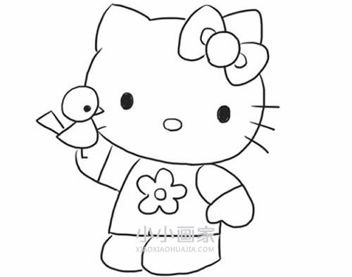 简单凯蒂猫简笔画画法图片步骤- www.chuantongba.top