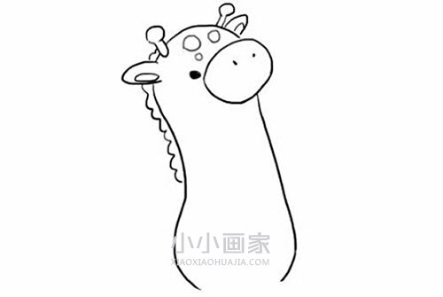 搞笑胖长颈鹿简笔画画法图片步骤- www.chuantongba.top