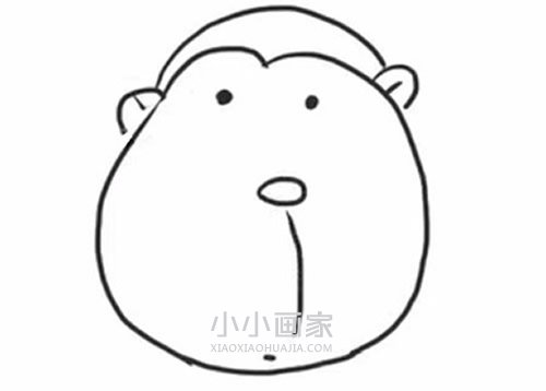 黑白大猩猩简笔画画法图片步骤- www.chuantongba.top