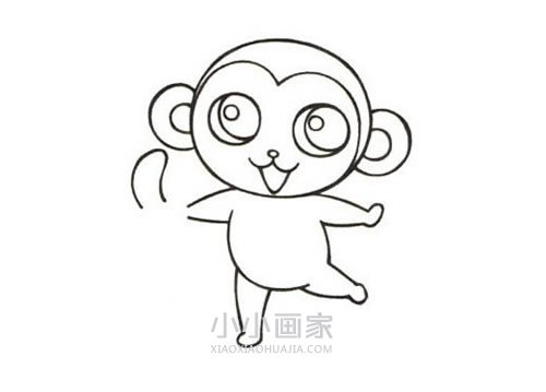 吃香蕉的小猴子简笔画画法图片步骤- www.chuantongba.top