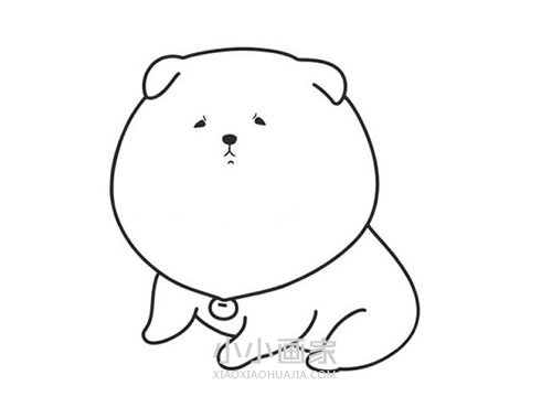 可爱胖狗狗简笔画画法图片步骤- www.chuantongba.top