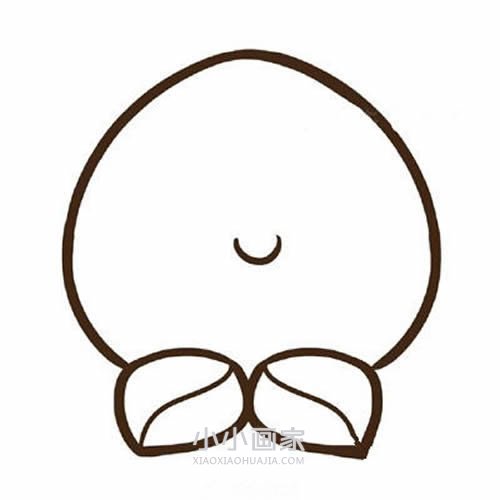 可爱彩色桃子简笔画画法图片步骤- www.chuantongba.top